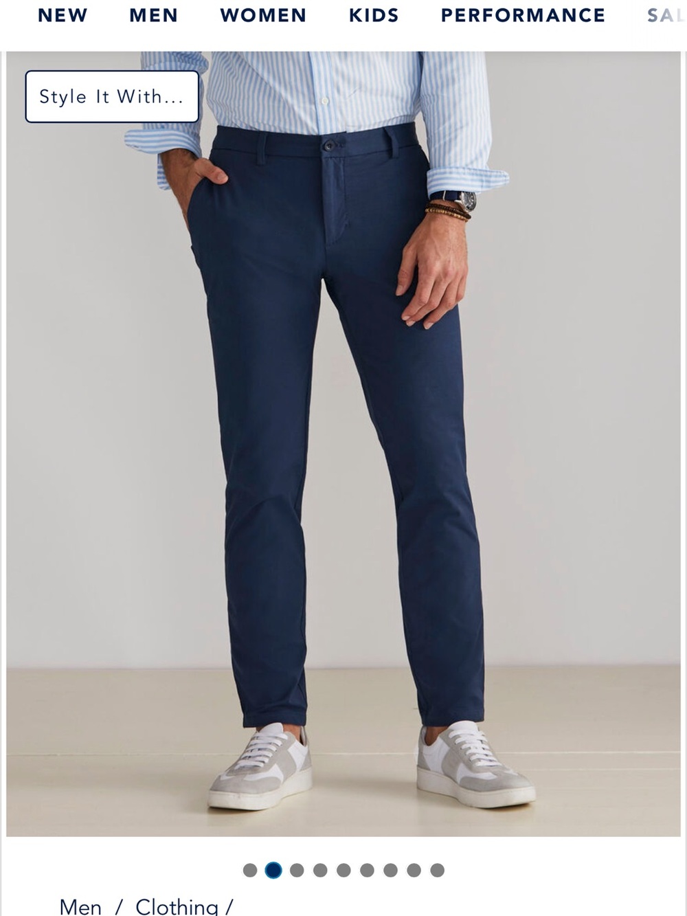 Vineyard Vines Men's Performance On The Go, like new! Navy, size 36 x 30